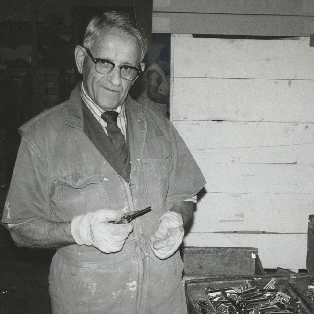 Ettore Steccone with a Squeegee