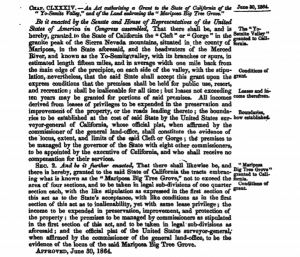 Yosemite Grant Act (1864)