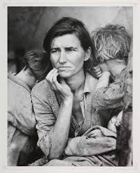 Mother in labor camp with two children