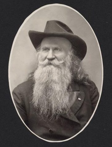 Bust length portrait of Joaquin Miller