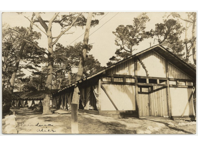 View of resort building in Asilomar, Monterey County.